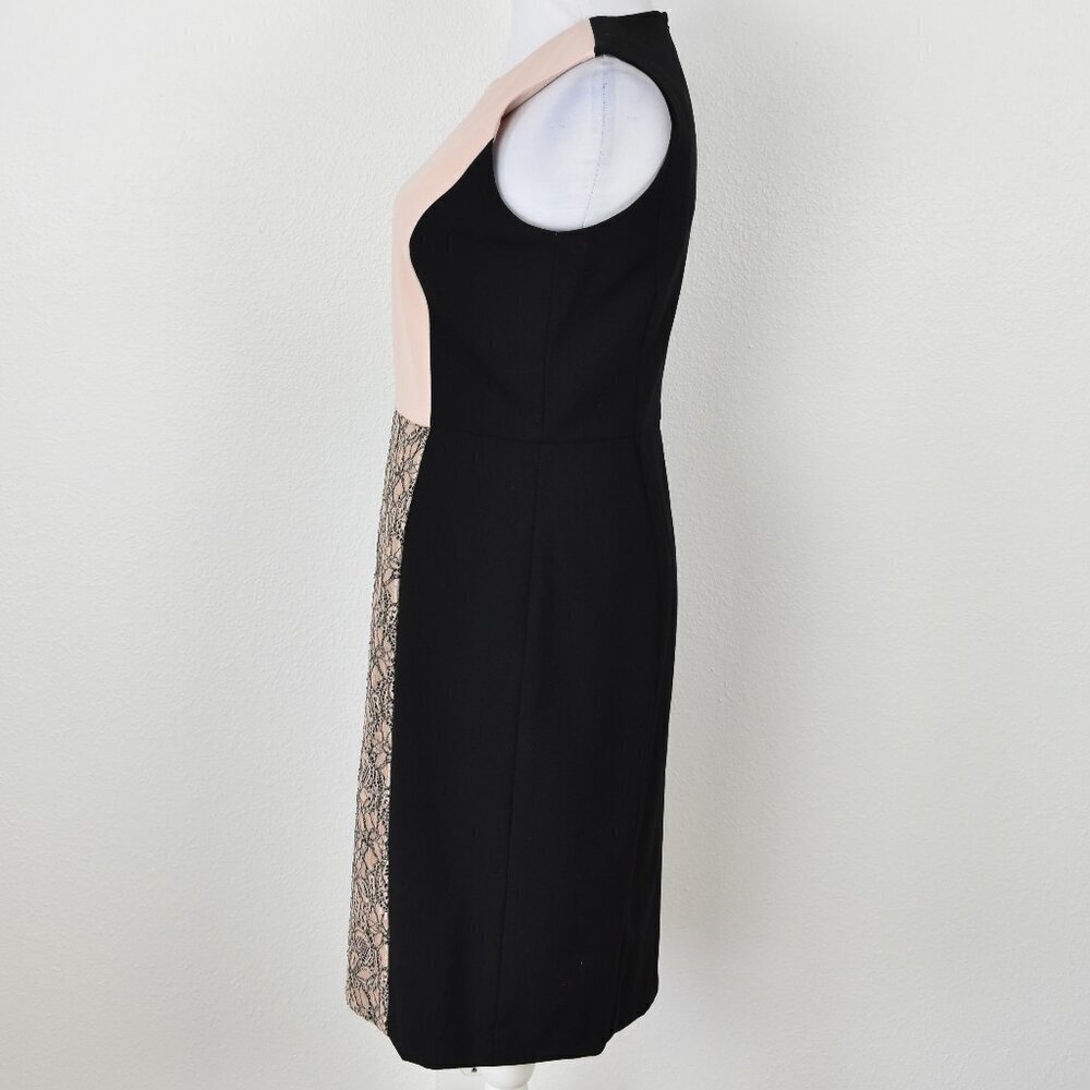 Calvin Klein Lace Color Block Sheath Dress - 6 - Picture 7 of 8